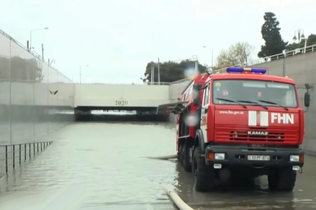 Sabunchinsky underpass is flooded again