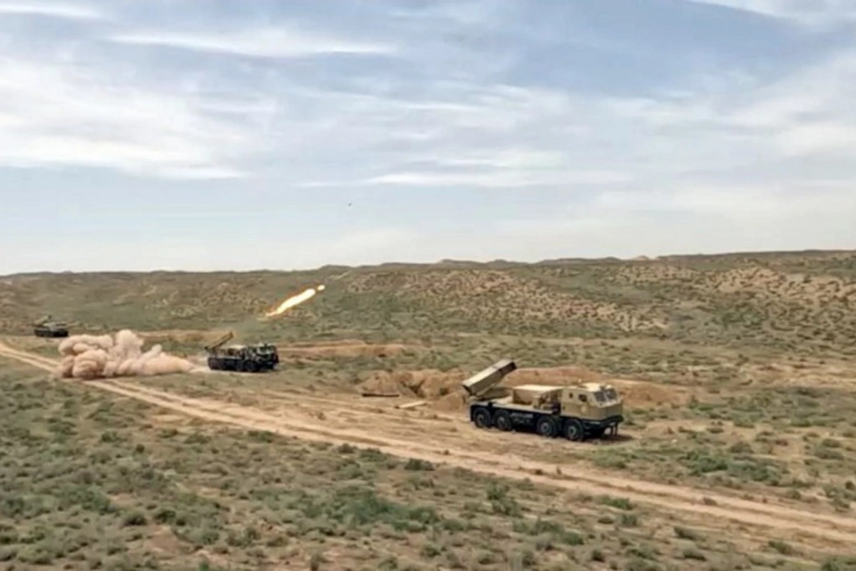 Tactical exercises with live firing were conducted with rocket-artillery batteries Tactical exercises with live firing were conducted with rocket-artillery batteries