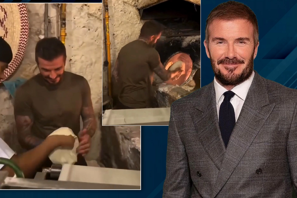 Дэвид Бекхэм испек хлеб в тандыре