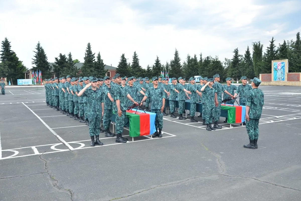 Gənc əsgərlərin andiçmə mərasimi keçirilib