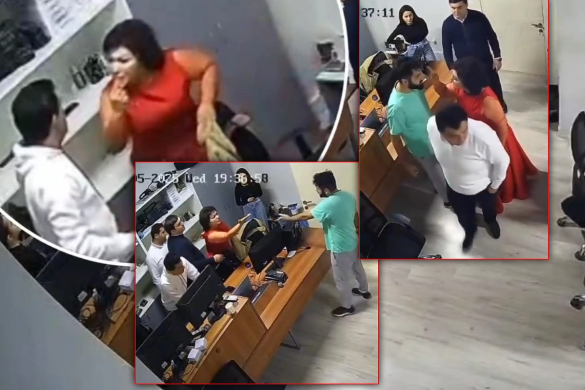 Telli Borçalı ilə ARB TV əməkdaşı arasında dava düşdü - ANBAAN VİDEO