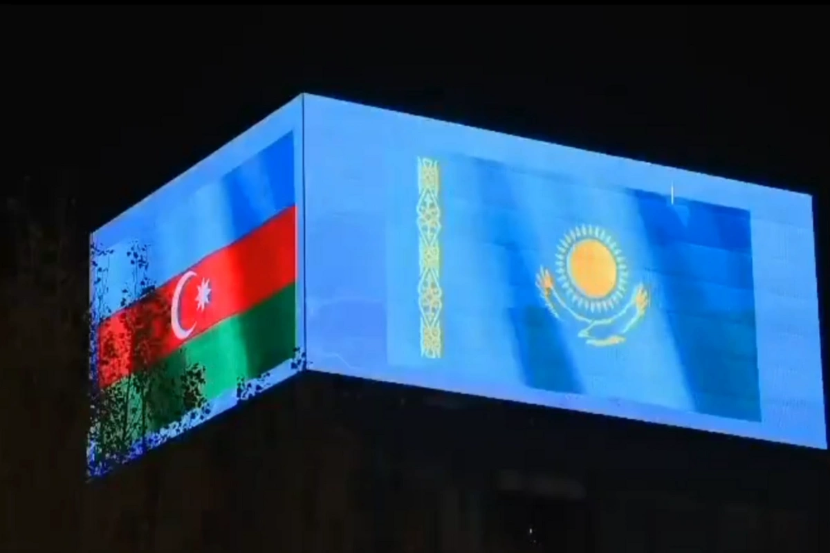 On the eve of Ilham Aliyev's visit, Astana was decorated with flags of Azerbaijan On the eve of Ilham Aliyev's visit, Astana was decorated with flags of Azerbaijan