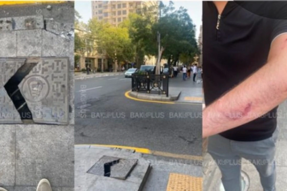Bakıya istirahətə gələn gənc kanalizasiya quyusuna düşdü