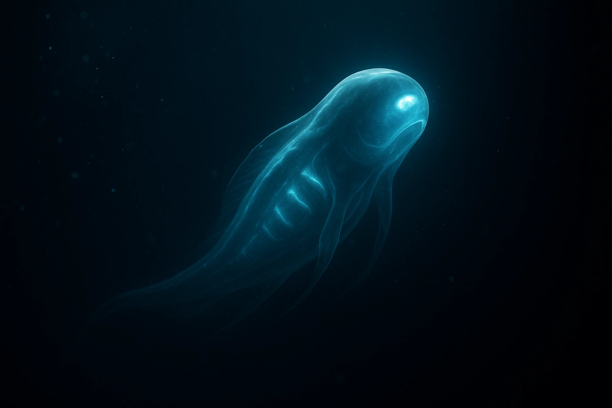 Mystery from the depths: fishermen caught an unknown luminous creature near the Mariana Trench