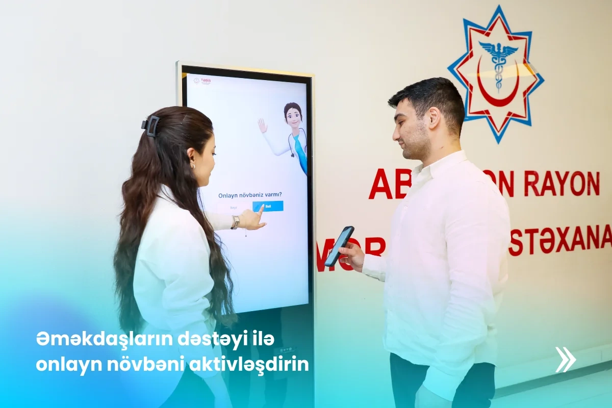 Abşeron Rayon Mərkəzi Xəstəxanasında onlayn növbə sisteminin tətbiqinə başlanılıb