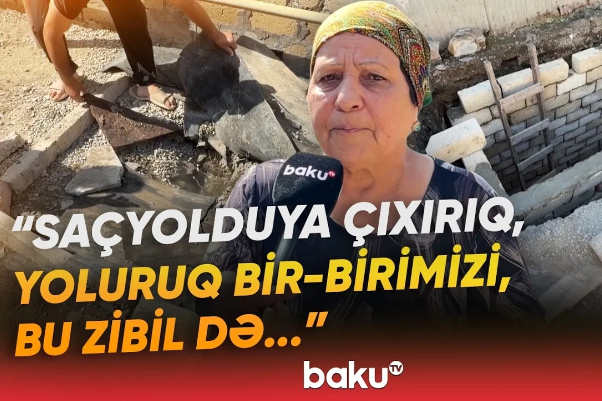 Şamaxı sakinlərinin kanalizasiya problemi: Evdə oturmaq olmur