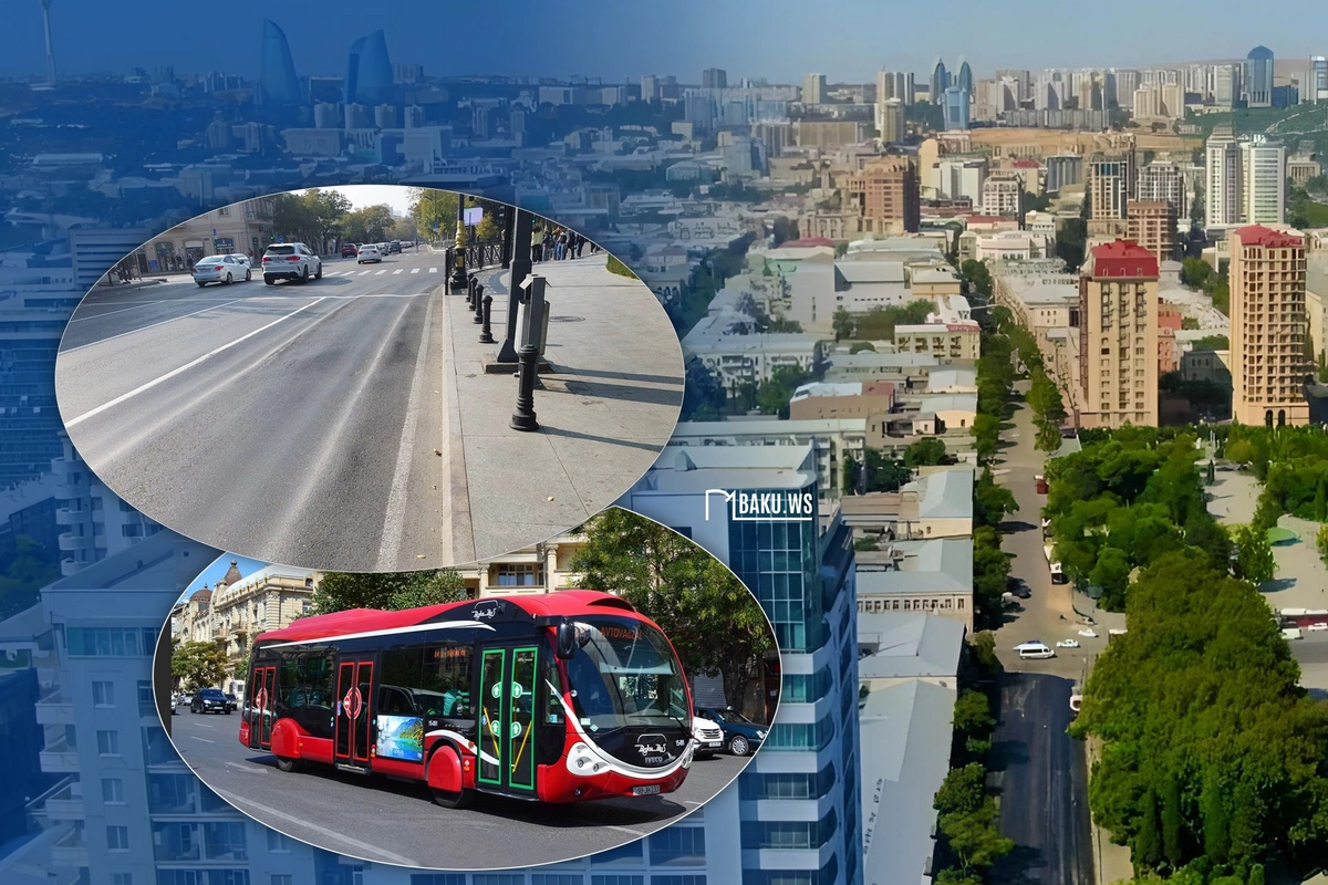 Bakının mərkəzi yolunda PROBLEM - Avtobuslar bu hala salır?