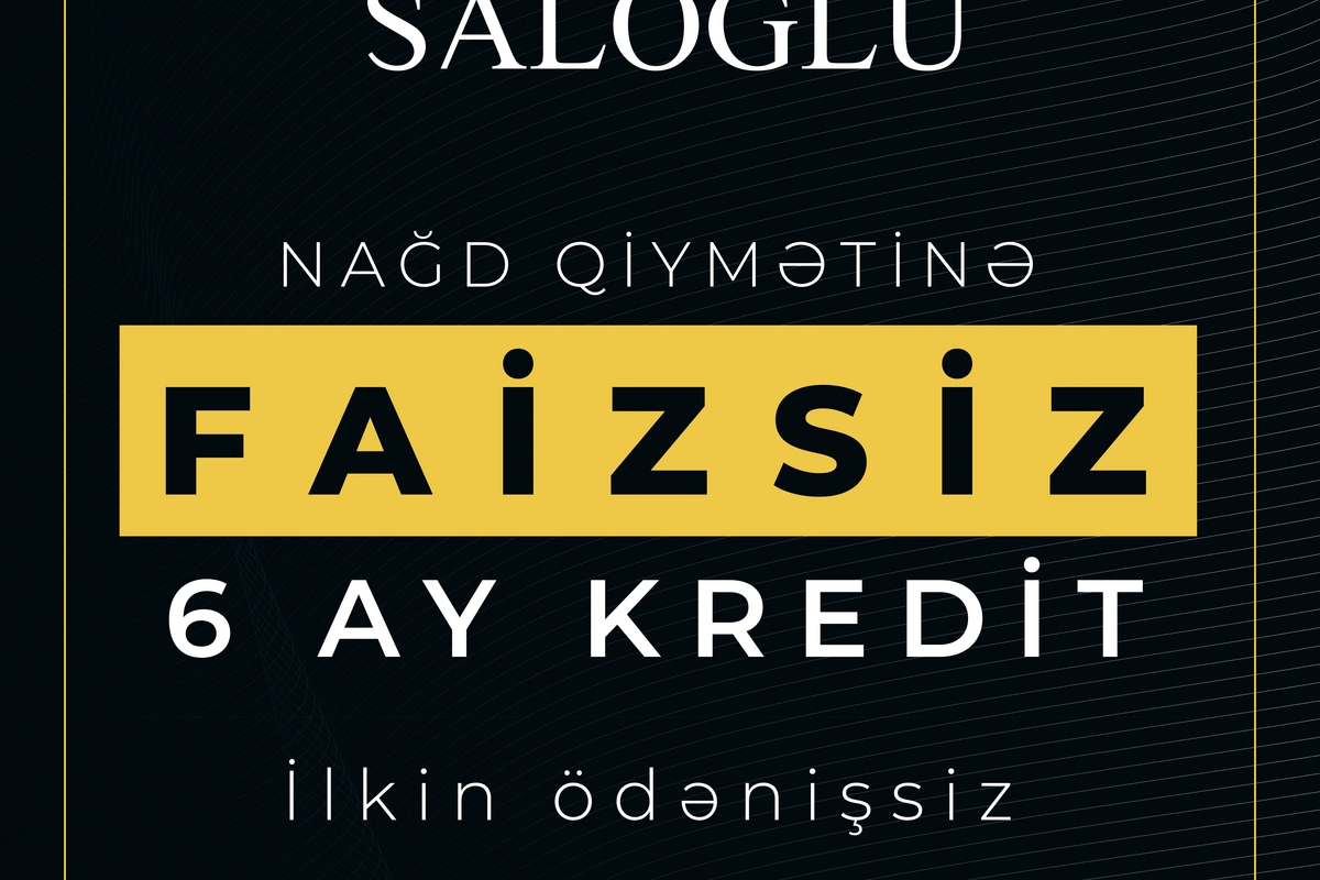 Saloğlu-dan faizsiz kreditlə mebel alın!