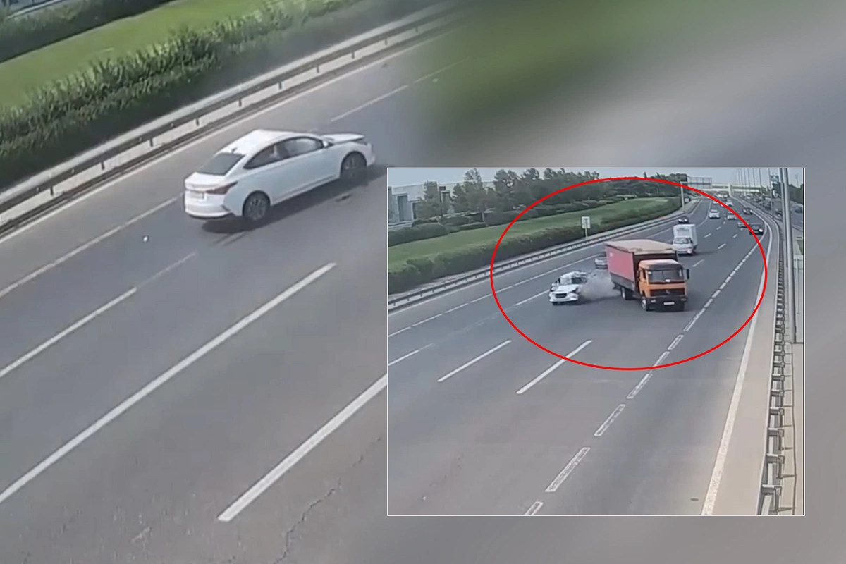 Bakıda qayda pozan yük maşının sürücüsü ağır qəzaya səbəb oldu - ANBAAN VİDEO