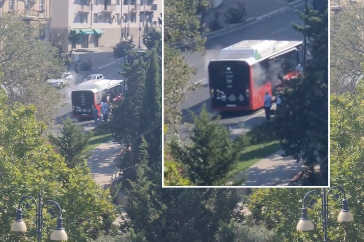 Bakıda 10 nömrəli avtobusda tüstülənmə baş verib
