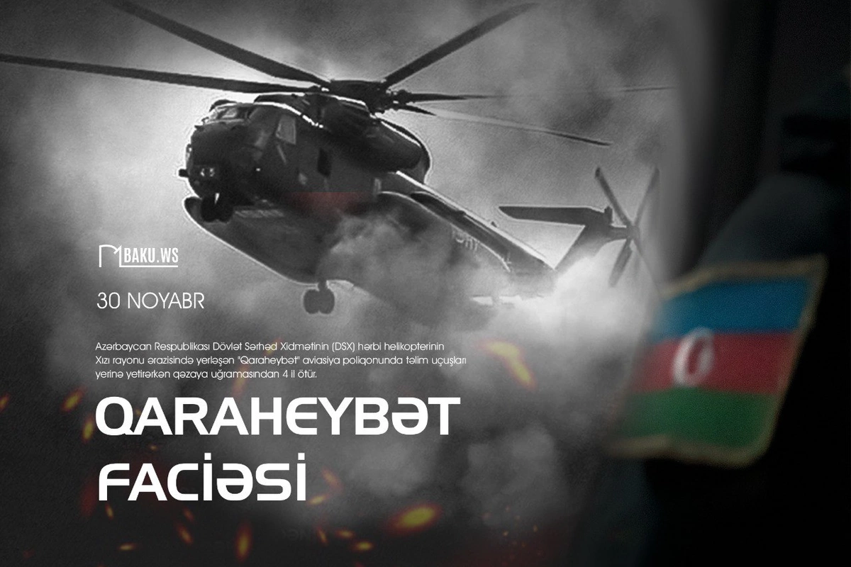 Qaraheybətdə hərbi helikopterin qəzaya uğramasından 4 il ötür