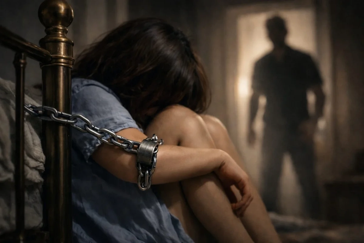 Azərbaycanda ər arvadını qısqandığı üçün zəncirləyib