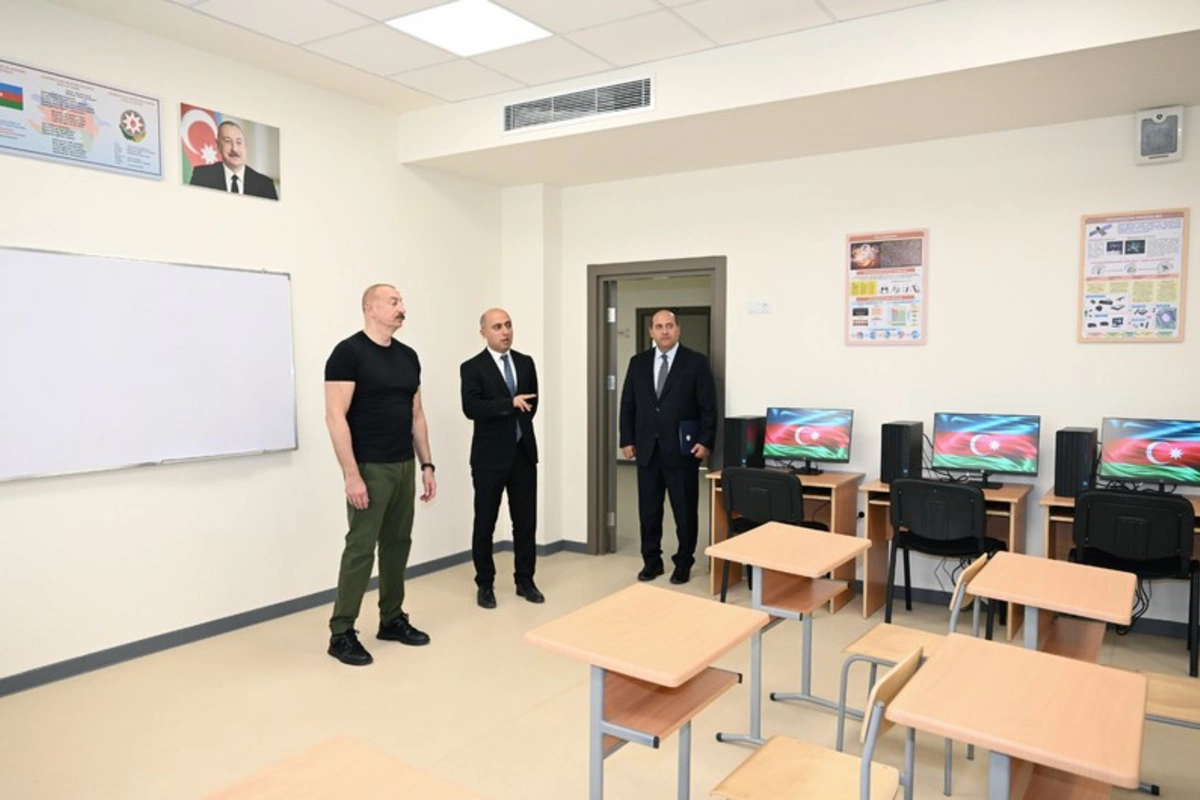 Ağdam şəhər 1 nömrəli tam orta məktəbin binasının açılışı olub Ağdam şəhər 1 nömrəli tam orta məktəbin binasının açılışı olub