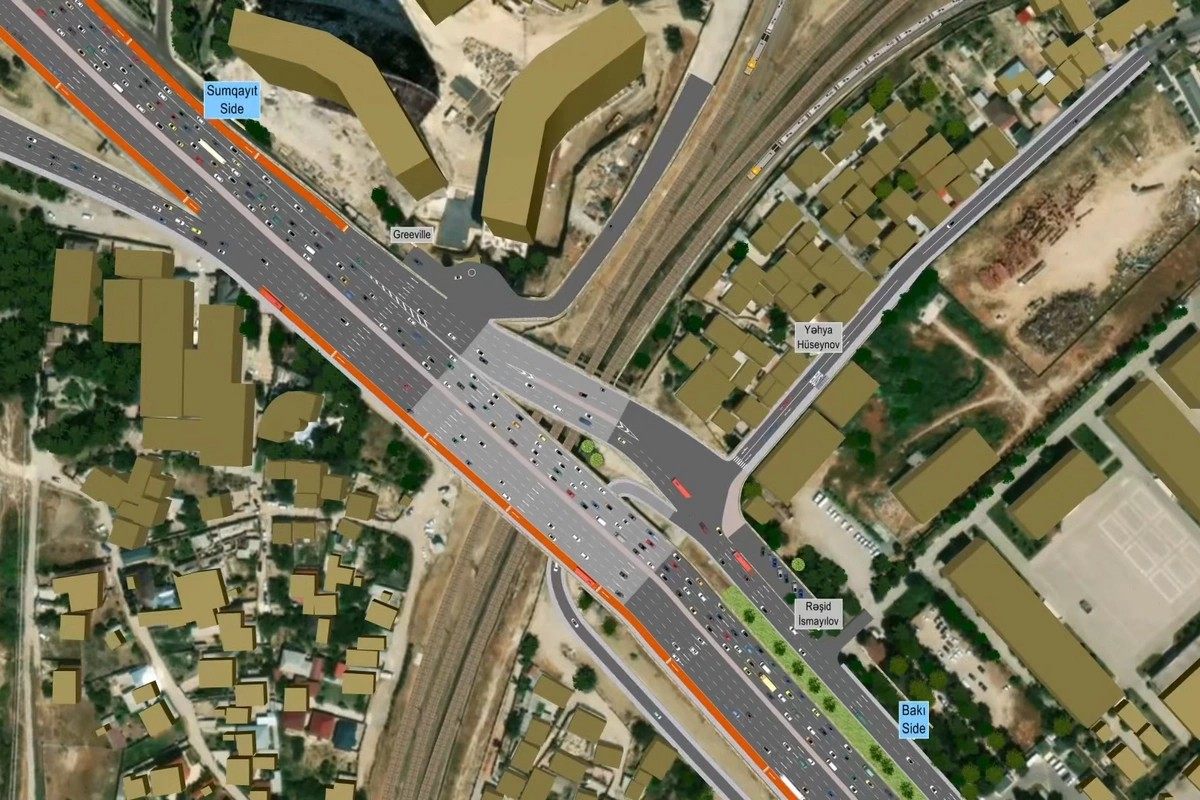 Bakıda iki küçənin kəsişməsində yol hərəkəti yenidən təşkil edilir