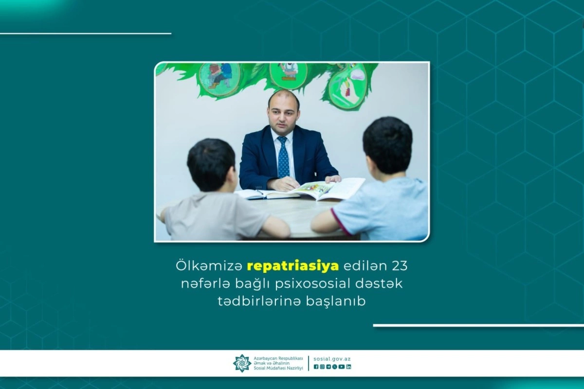 Suriyadan gətirilmiş 23 Azərbaycan vətəndaşı sosial xidmət müəssisəsinə yerləşdirilib