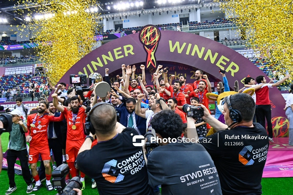 The award ceremony for the World Futsal Championship was held in Baku