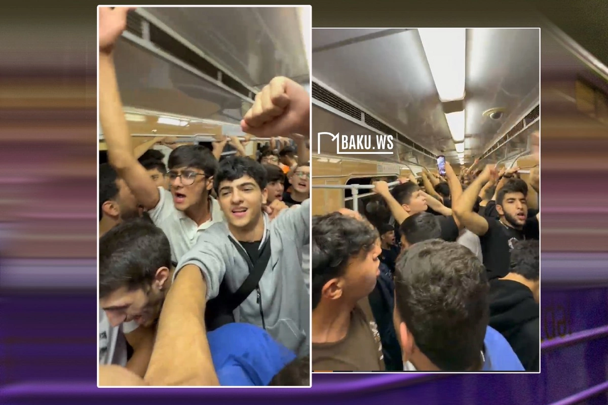 Qarabağı azarkeşlərinin Bakı metrosunda yaratdığı COŞQU Qarabağı azarkeşlərinin Bakı metrosunda yaratdığı COŞQU