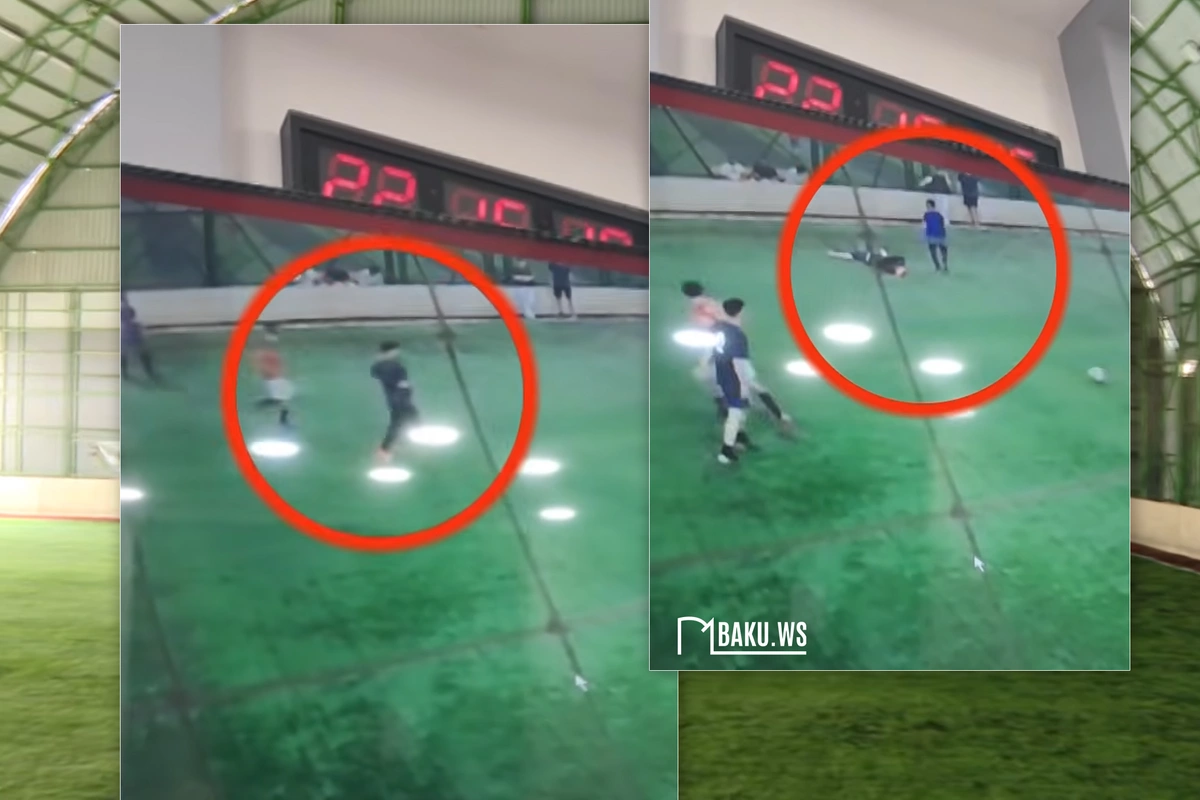 Stadionda 27 yaşlı oğlanın ölməsinin ANBAAN GÖRÜNTÜLƏRİ