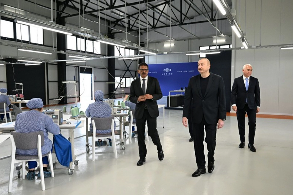 The President participated in the opening of the LATIFA sewing factory in Lachin