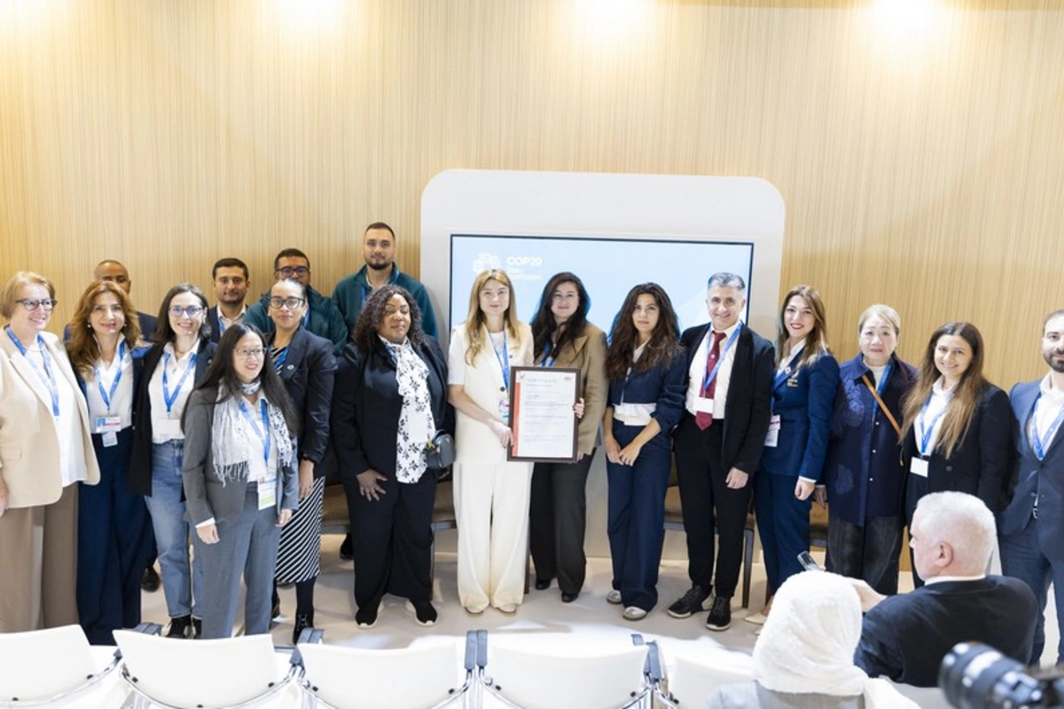 COP29 Azərbaycan Əməliyyat Şirkəti ISO 20121 sertifikatı ilə təltif edilib COP29 Azərbaycan Əməliyyat Şirkəti ISO 20121 sertifikatı ilə təltif edilib
