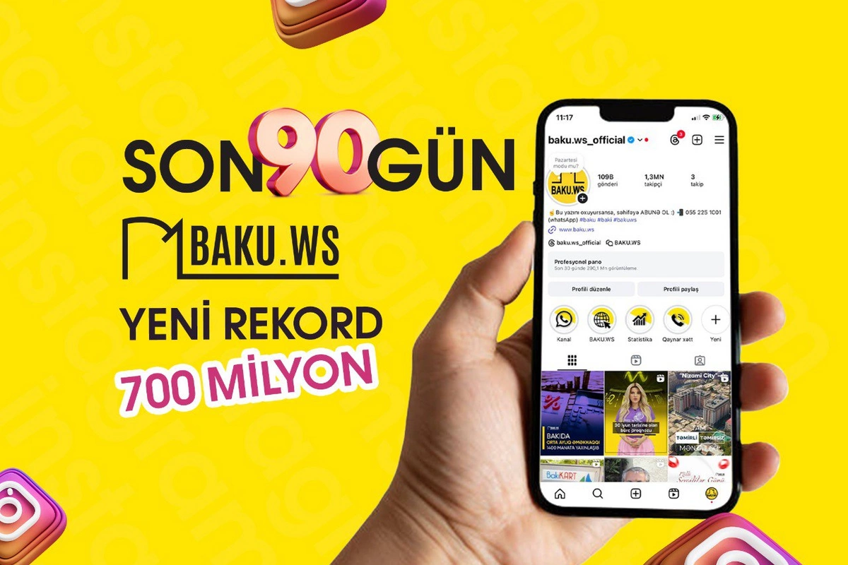 BAKU.WS page on Instagram reached a record 700 million views
