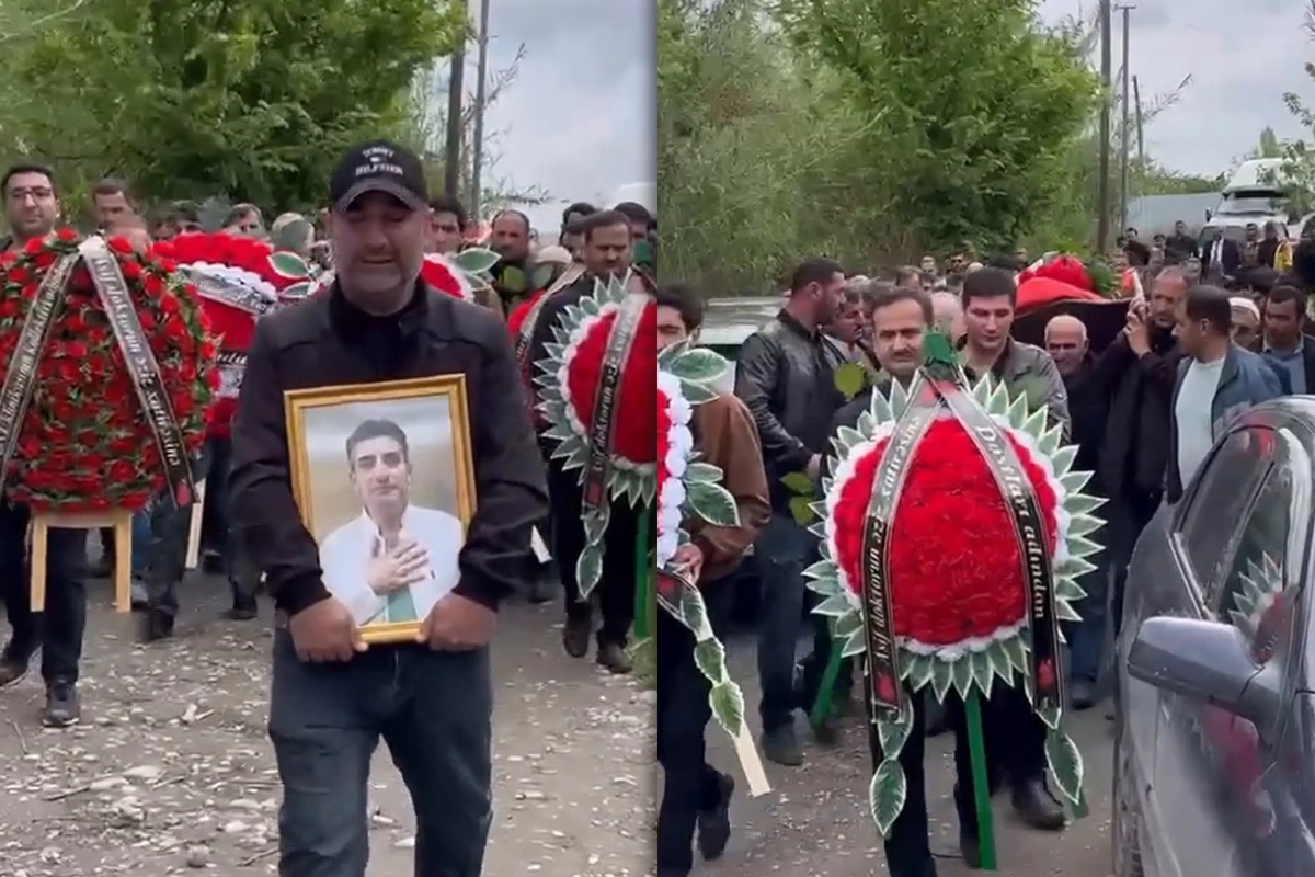 Partlayış nəticəsində ölən həkim dəfn olundu: Mərasimdən GÖRÜNTÜLƏR