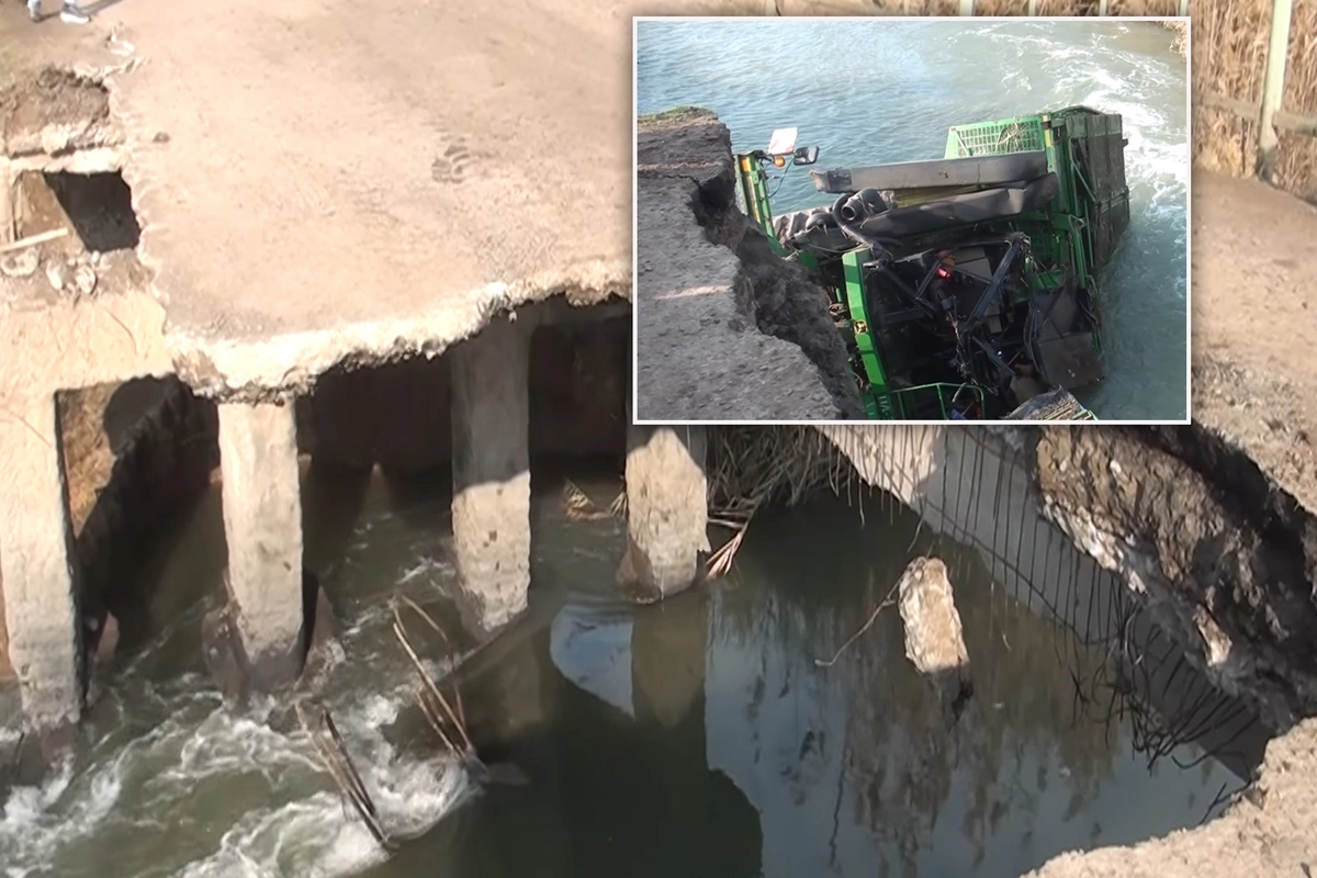 İki ildir təmir edilməyən körpü uçdu, sürücü faciəli şəkildə həlak oldu