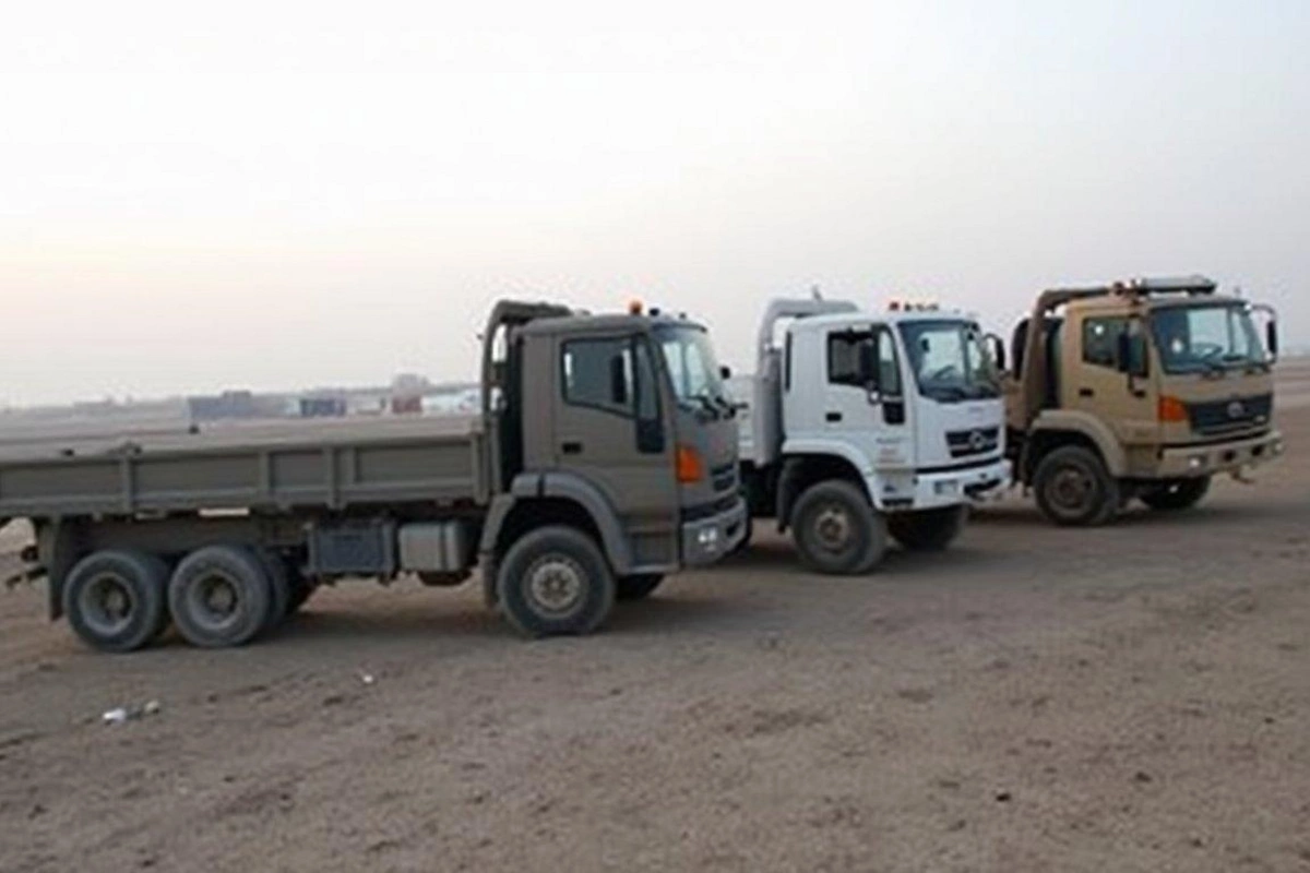 Xəzər dənizindən qanunsuz qum-çınqıl daşıyan şəxslər saxlanılıb