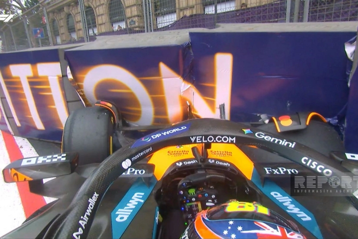 McLaren driver crashed during the main race in Baku McLaren driver crashed during the main race in Baku