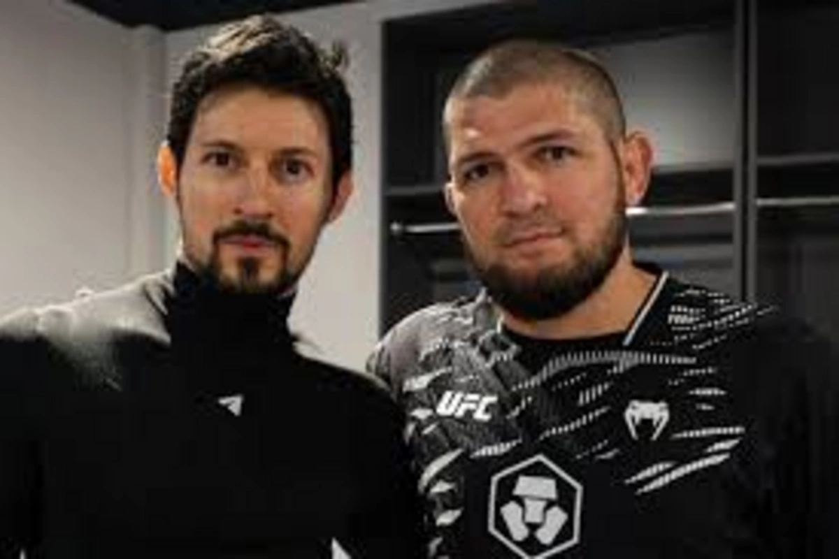 Pavel Durov met and took a photo with Khabib Nurmagomedov Pavel Durov met and took a photo with Khabib Nurmagomedov