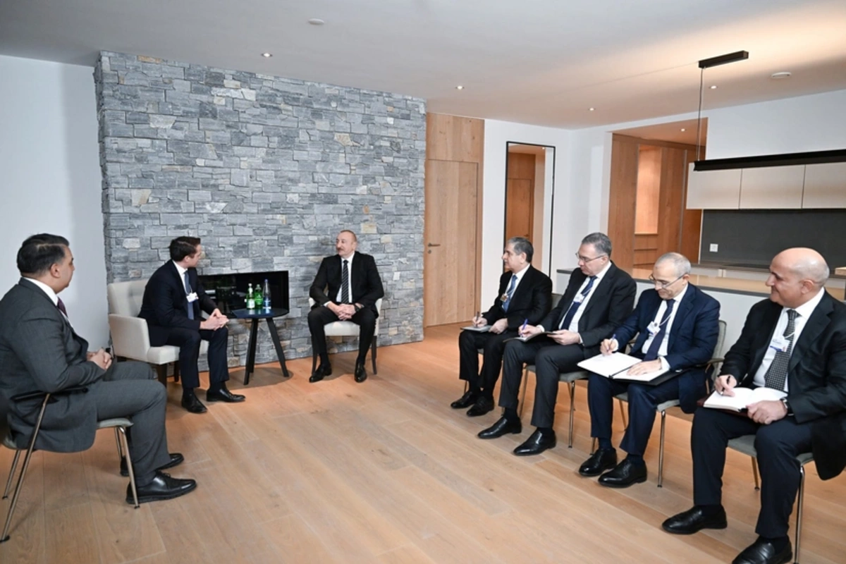 Ilham Aliyev met with the president of Brookfield Asset Management in Davos