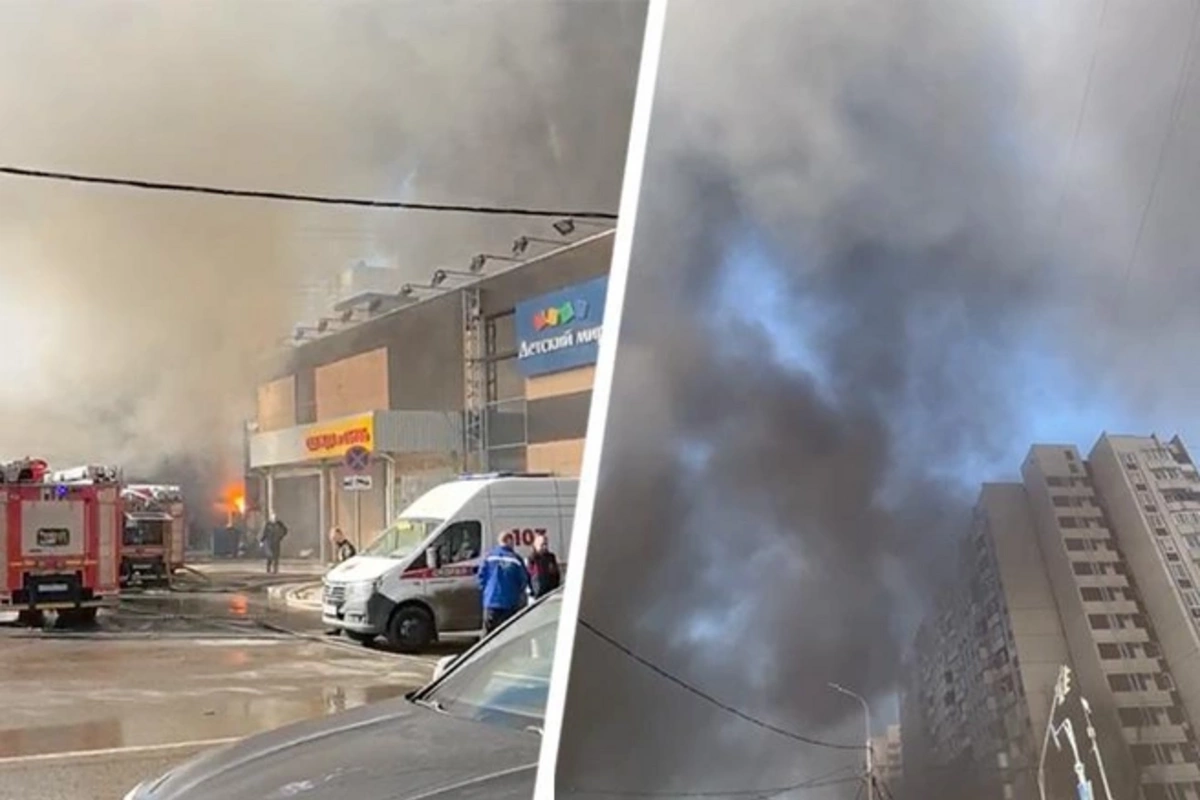 Rusiyanın məşhur bazarında YANĞIN