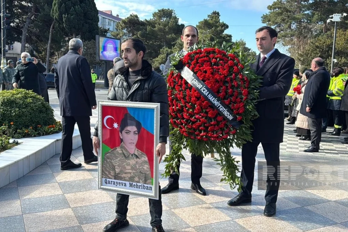 Sumqayıtda I Qarabağ müharibəsinin xanım şəhidi ilə vida mərasimi keçirilib