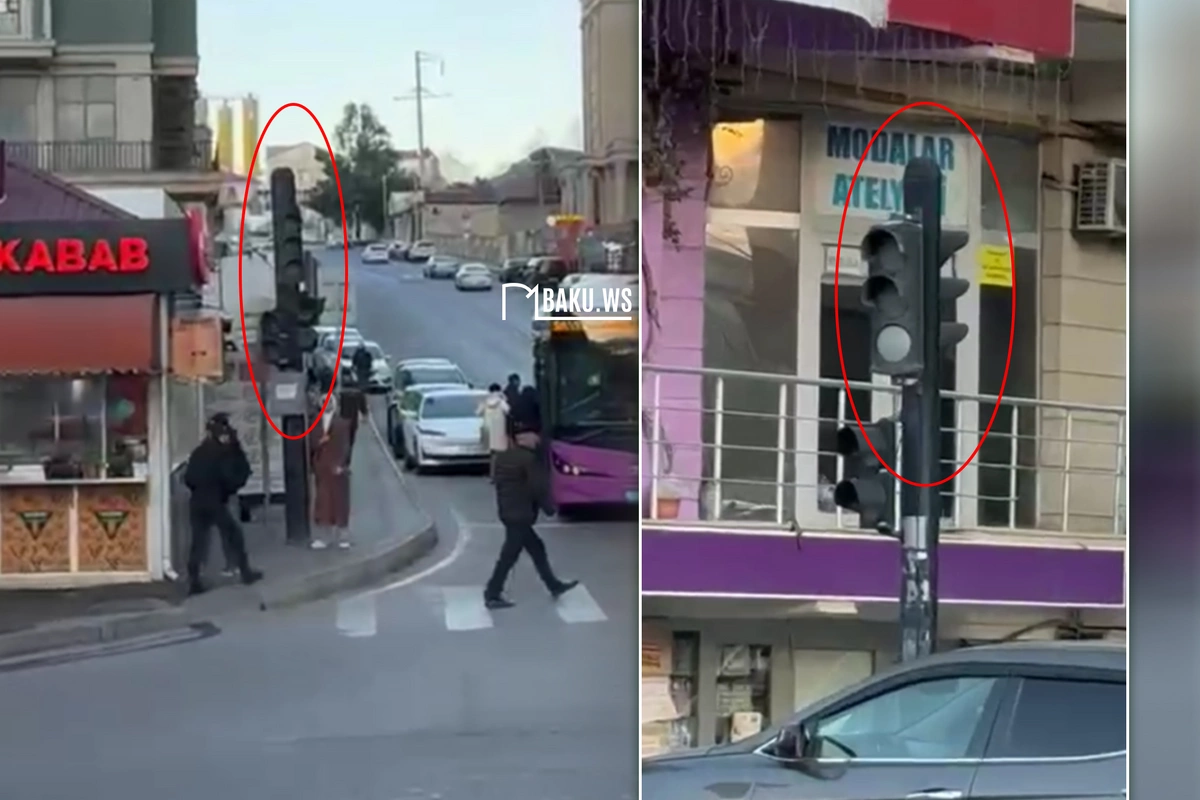 Yasamalda dünəndən bəri çalışmayan işıqforların işi bərpa edildi