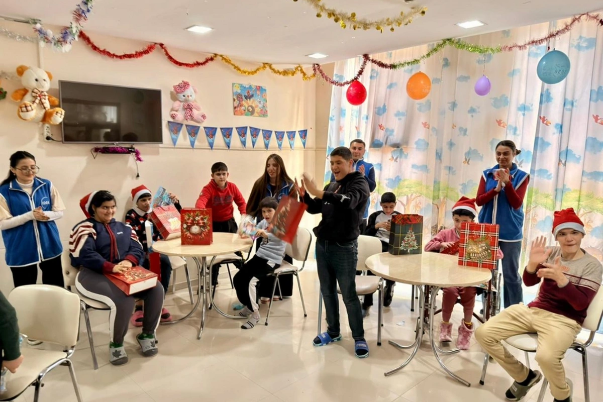 По инициативе Лейлы Алиевой в Мингячевире прошло новогоднее празднество для детей