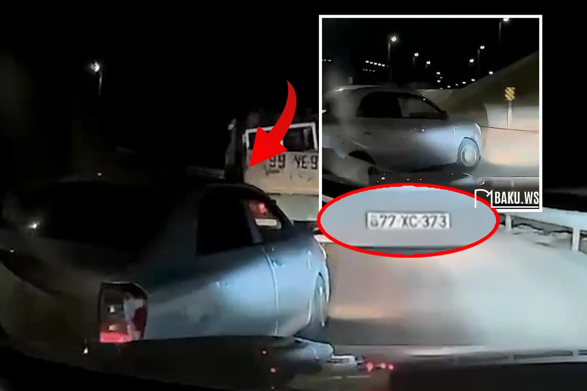 Avtomobilin qarşısına sürərək qaydanı pozdu - ANBAAN VİDEO