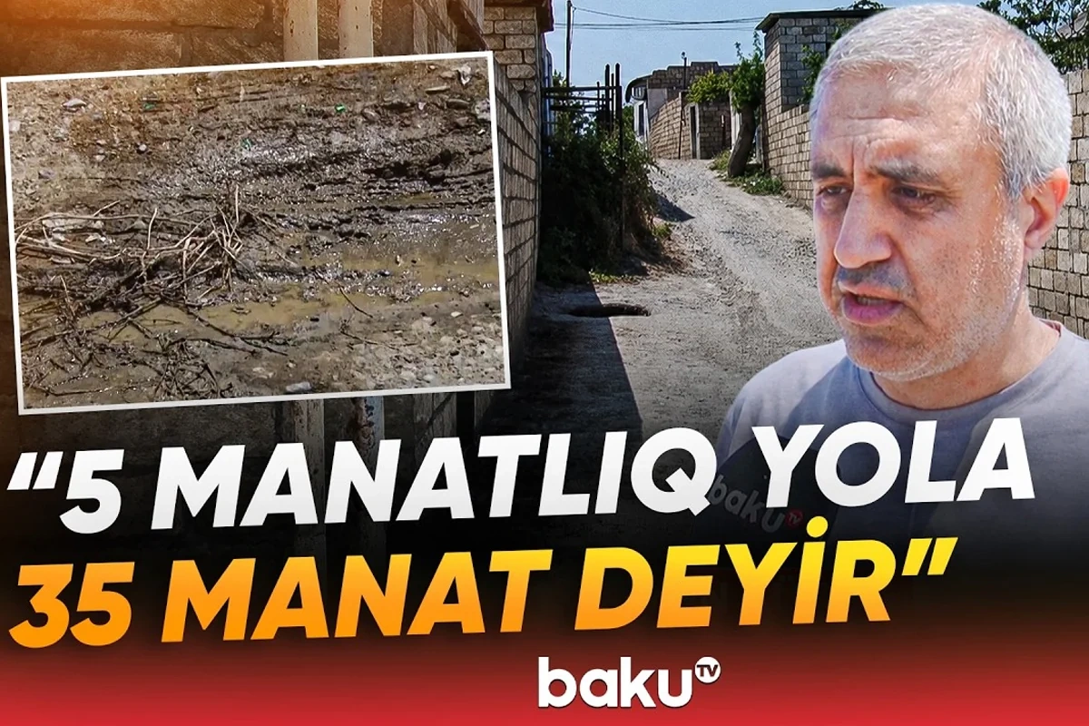 Saray sakinlərinin yol problemi: Yayda toza, qışda palçığa bulaşırıq