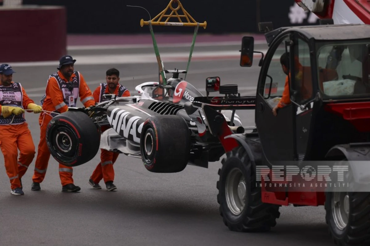 Formula 1: Haas pilotu Azərbaycan Qran-prisində qəza törədib Formula 1: Haas pilotu Azərbaycan Qran-prisində qəza törədib