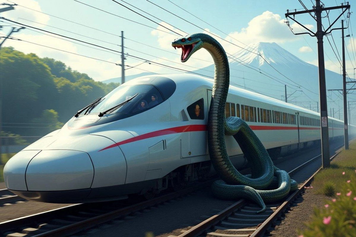 A snake disabled high-speed trains between Tokyo and Osaka during Golden Week