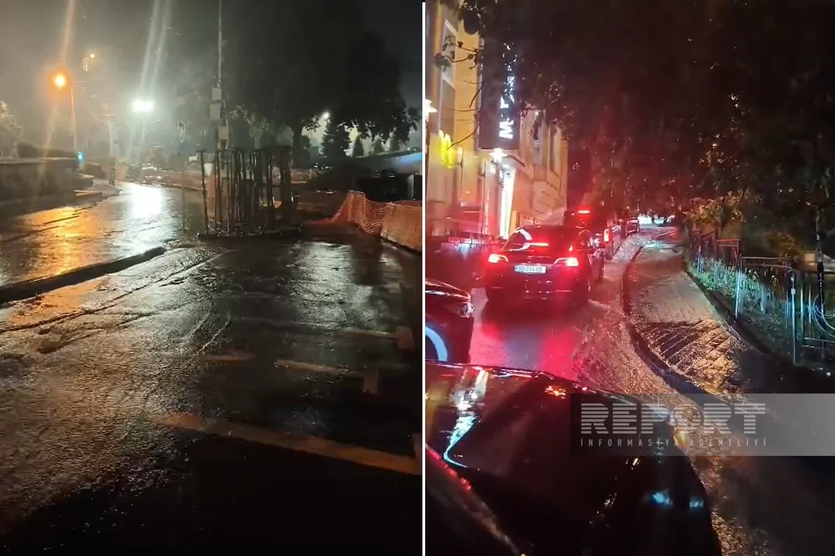 Tbilisidə leysan yağışlar həyatı iflic etdi - 2 metro stansiyasını su basıb
