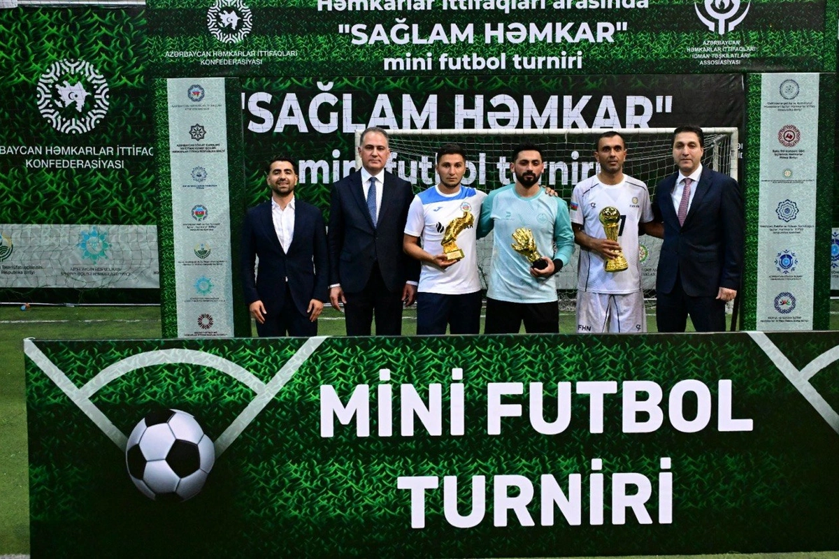 Azərbaycan Həmkarlar İttifaqları Konfederasiyasının təşkilatçılığı ilə keçirilən minifutbol turniri başa çatıb