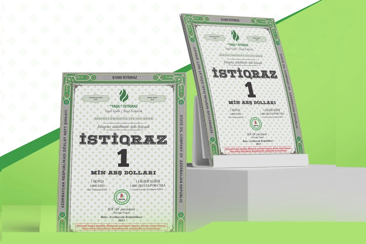 SOCAR-ın yaşıl istiqrazlarının 4-cü faiz ödənişi edilib