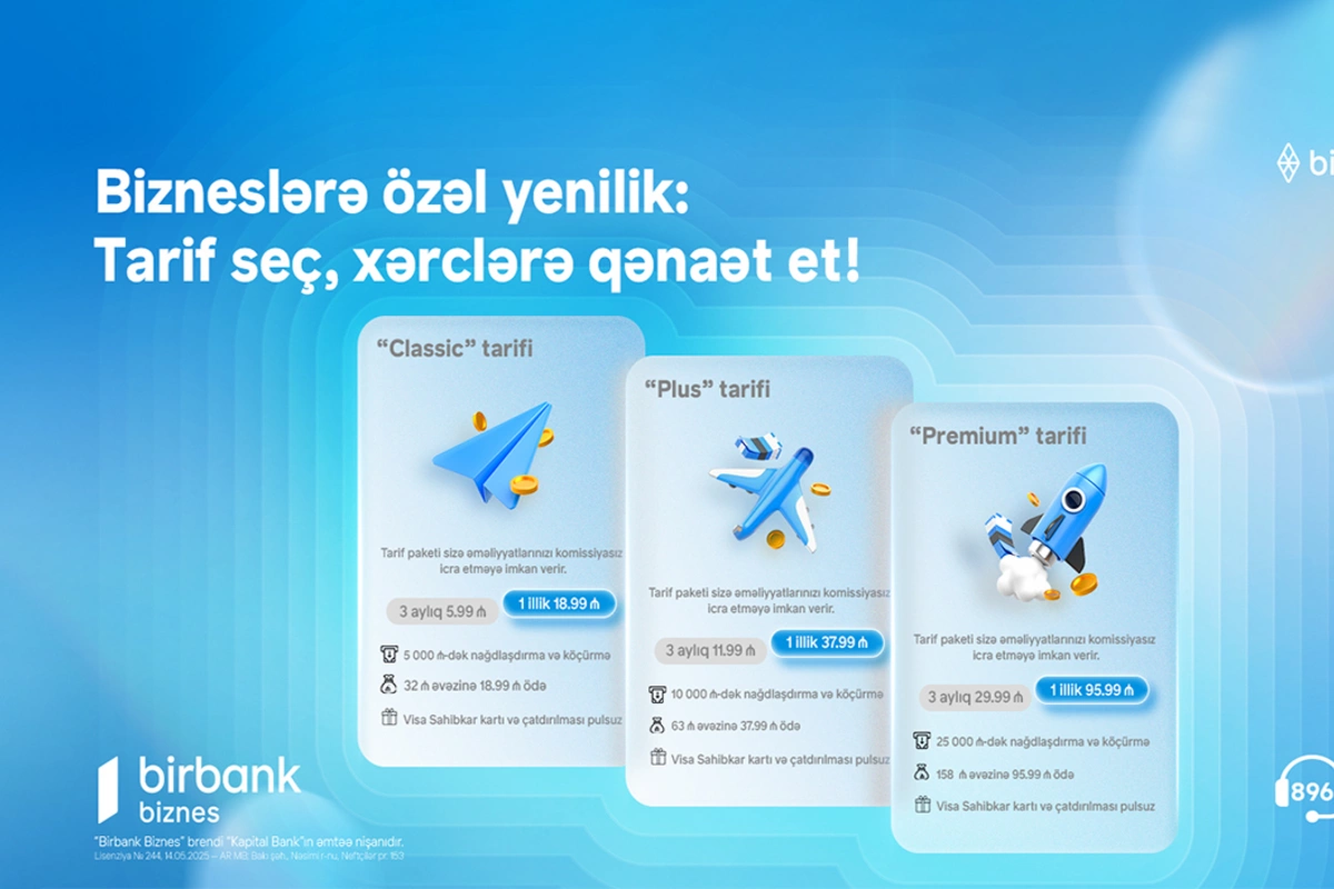 Birbank Biznes-dən sahibkarlar üçün yeni tariflər: xərclərinizi minimuma endirin