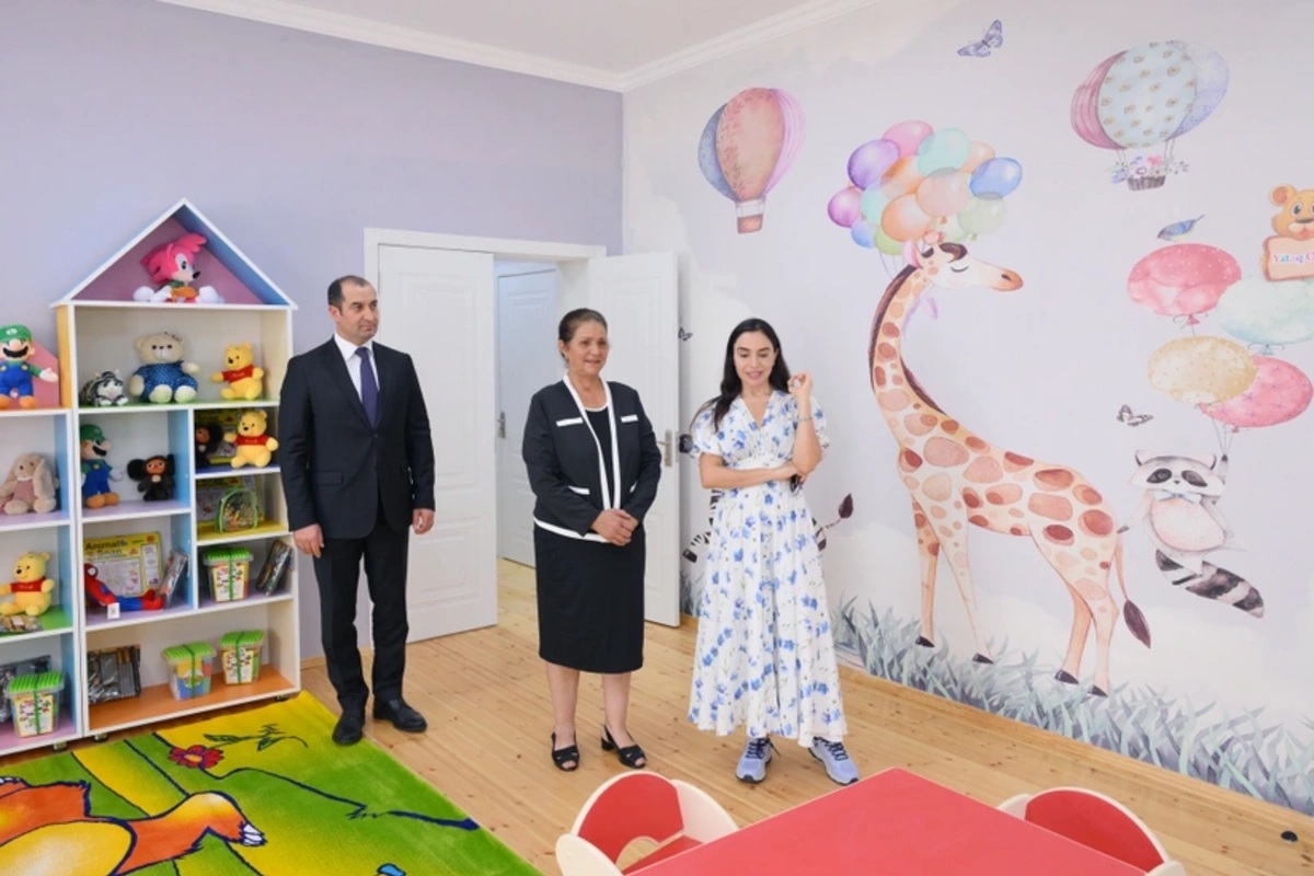 Leyla Əliyeva Şamaxıda inşa olunan körpələr evi-uşaq bağçalarının açılışında iştirak edib Leyla Əliyeva Şamaxıda inşa olunan körpələr evi-uşaq bağçalarının açılışında iştirak edib