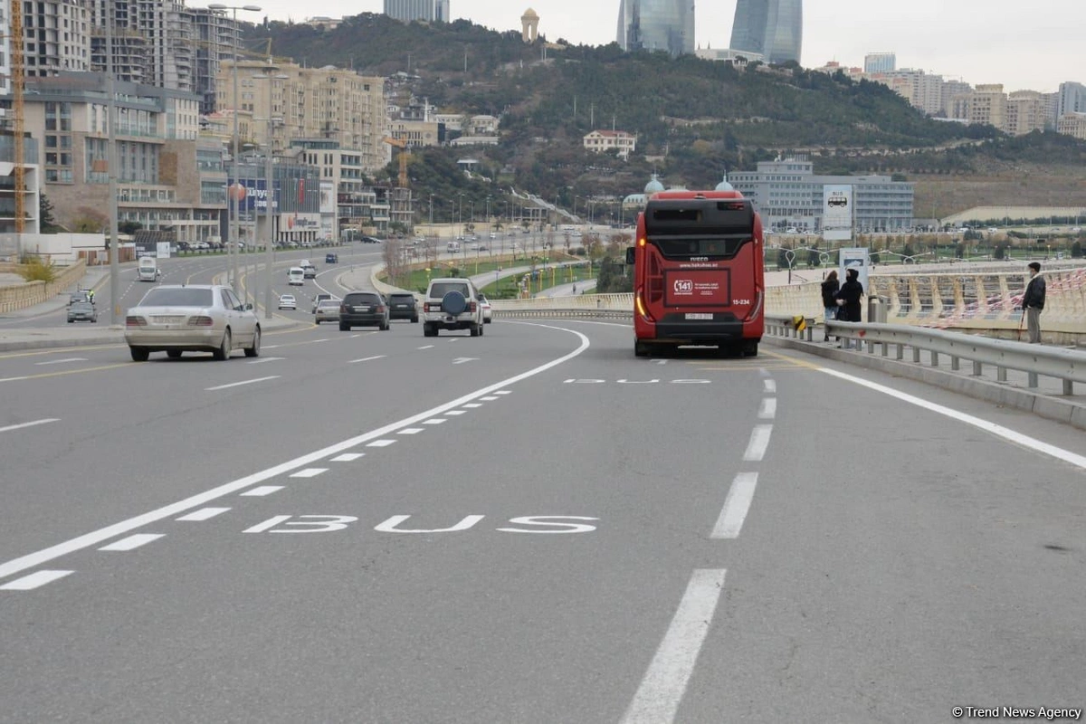 Bakıda 48 km yeni avtobus zolağı çəkiləcək