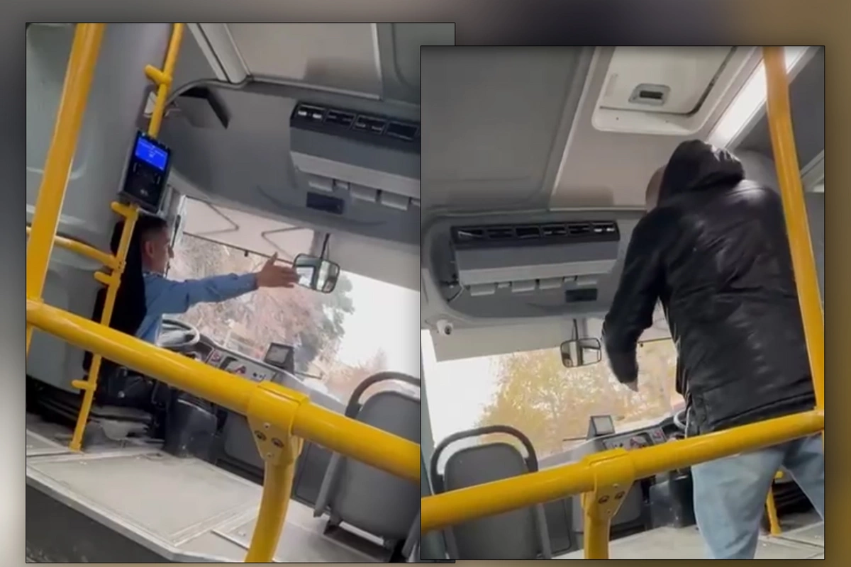 Avtobusda sürücü ilə sərnişinlər arasında GƏRGİNLİK - Pivəxana doludur belə qızlarla...