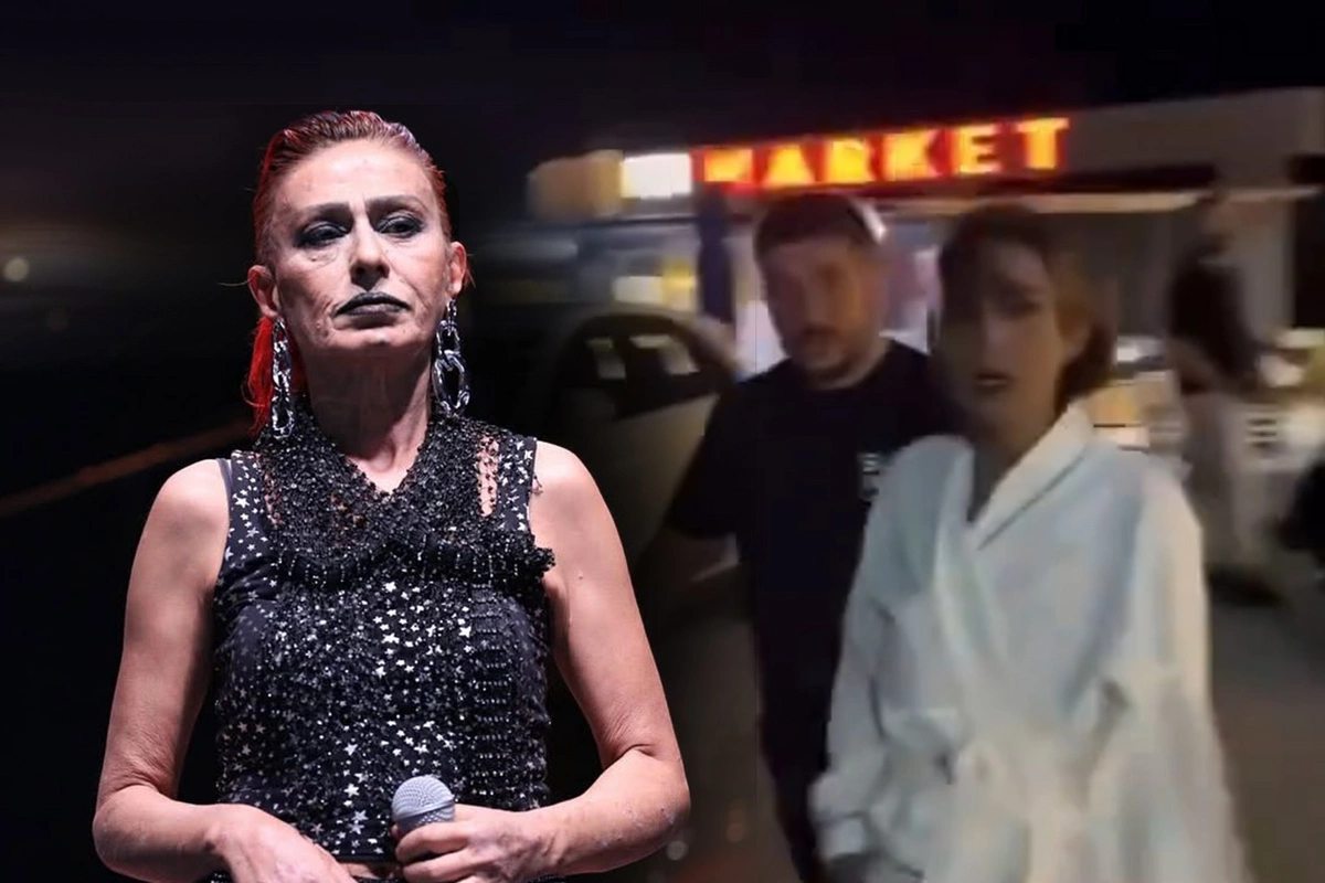 Konsertdən çıxan Yıldız Tilbe hamam xalatında görüntüləndi Konsertdən çıxan Yıldız Tilbe hamam xalatında görüntüləndi