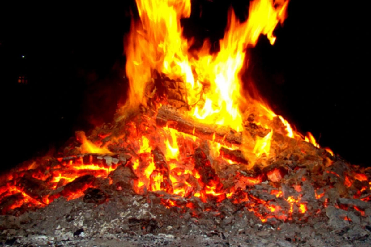 In Azerbaijan, a teenager received burns after falling into a festive bonfire