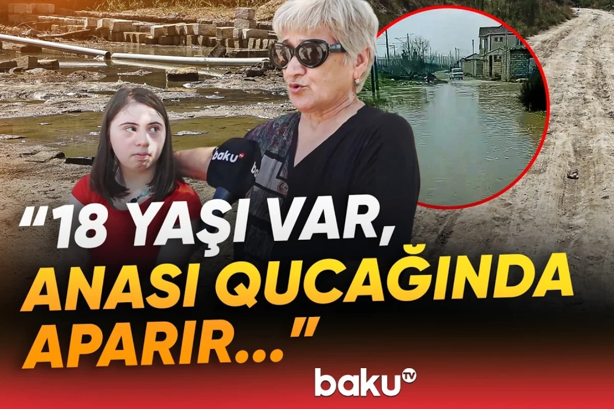 Dəmir yolu küçəsindəki çətinliklər: 18 yaşı var, anası qucağında aparır