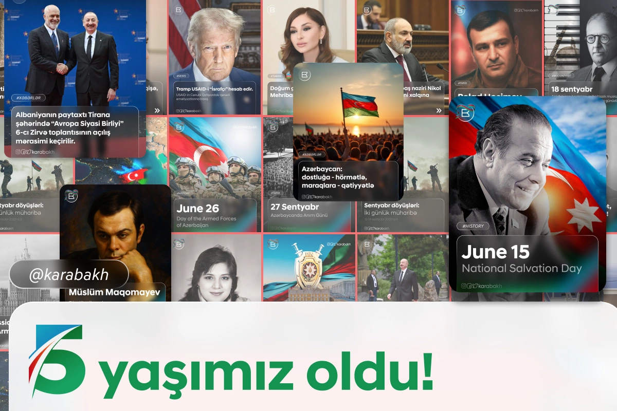 Karabakh və Karabakh.rusəhifəsi artıq 5 ildir ki, dünyaya Qarabağla bağlı həqiqətləri təqdim edir